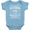 legends were born in october genuıne 1996 qualıty one kind of aged l Baby Bodysuit
