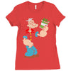 popeye spinach retro mens funny Ladies Fitted T-Shirt