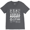 Born In August V-Neck Tee