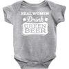 real women drink green beer Baby Onesie