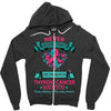 Thyroid Cancer Warrior Zipper Hoodie