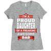 proud daughter dad Ladies Fitted T-Shirt