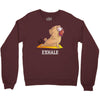 yoga pug exhale Crewneck Sweatshirt