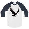 black raven with red eye 3/4 Sleeve Shirt