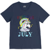 unicorns are born in july cute unicorn V-Neck Tee