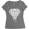 dripping diamond Women's Triblend Scoop T-shirt