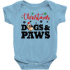 christmas dogs and paws Baby Bodysuit