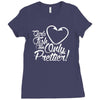girls fish too only prettier Ladies Fitted T-Shirt