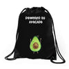 Powered By Avocado Drawstring Bags