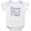 The Universe Is Made Of Protons Neutrons Elektrons And Morons Baby Bodysuit
