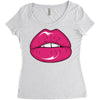 lips shiny Women's Triblend Scoop T-shirt