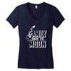 Family Trip To Moon Women's V-Neck T-Shirt
