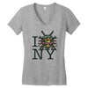i (turtle) ny Women's V-Neck T-Shirt