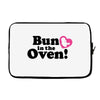 Bun in the Oven with Heart Baby Girl Laptop sleeve