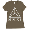 mmxi roman numerals triangle Ladies Fitted T-Shirt