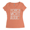 horror movie addict Women's Triblend Scoop T-shirt