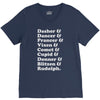 reindeer names V-Neck Tee