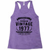 Genuine Premium Vintage 1977 Classic Perfectly Aged Limited Edition Racerback Tank