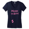 Muggle On Board Pink Women's V-Neck T-Shirt