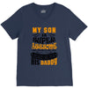 My Son Is Super Awesome His Daddy V-Neck Tee