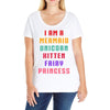 i am a mermaid unicorn kitten fairy princess Ladies Curvy T-Shirt