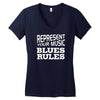 blues rules Women's V-Neck T-Shirt