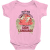 who knows sign language Baby Bodysuit