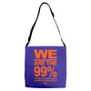 we are the 99% t shirt occupy wall street anti corporate greed black Adjustable Strap Totes