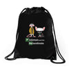 pinkman and the heisenbrain Drawstring Bags
