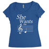 she wants the d black Women's Triblend Scoop T-shirt