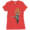 noxious gases may be harmful Ladies Fitted T-Shirt