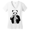 gangster panda Women's V-Neck T-Shirt