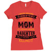 Super Cool Mom Of A Freaking Awesome Granddaughter Ladies Fitted T-Shirt