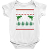 ugly dinosaur christmas Baby Bodysuit