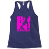 run harder gym workout Racerback Tank