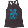 alphabet abc elemno Racerback Tank