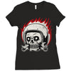 skull biker Ladies Fitted T-Shirt