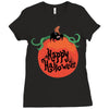 happy halloween Ladies Fitted T-Shirt