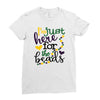 i'm just here for the beads Ladies Fitted T-Shirt