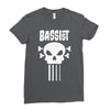 bassist skull Ladies Fitted T-Shirt