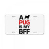 a pug is my bff License Plate
