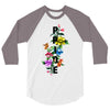 Pride Floral LGBT Colors 3/4 Sleeve Shirt