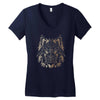 polygon wolf Women's V-Neck T-Shirt