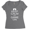 keep calm and game on Women's Triblend Scoop T-shirt