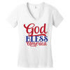 god bless america Women's V-Neck T-Shirt