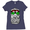 get a job, grouch! Ladies Fitted T-Shirt
