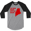 funny maine state 3/4 Sleeve Shirt