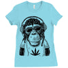 monkey hipster Ladies Fitted T-Shirt
