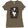 girl snake skull Ladies Fitted T-Shirt