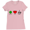 peace love coffee (2) Ladies Fitted T-Shirt